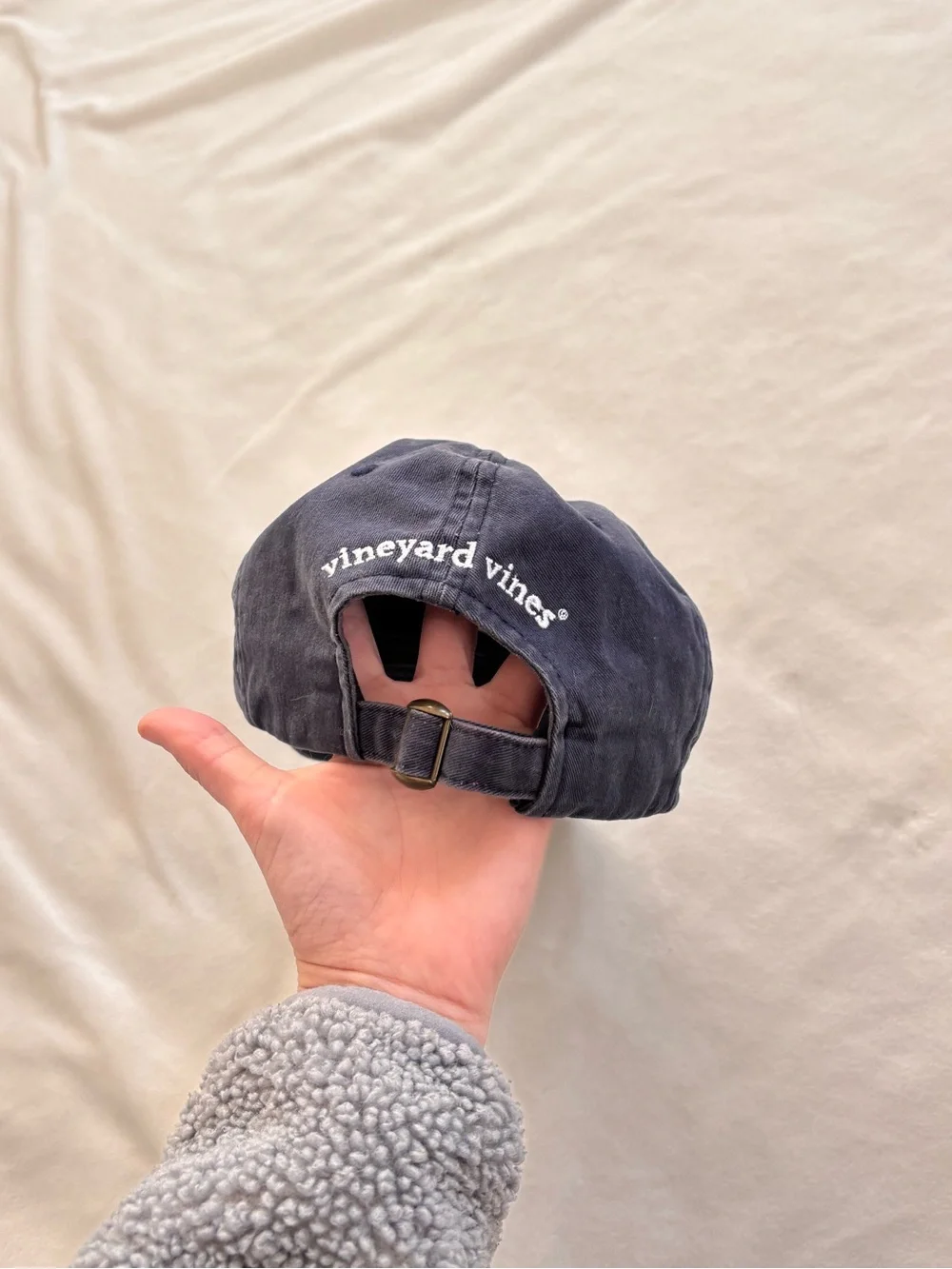 Vineyard Vines Navy Cap with Pink Whale Patch